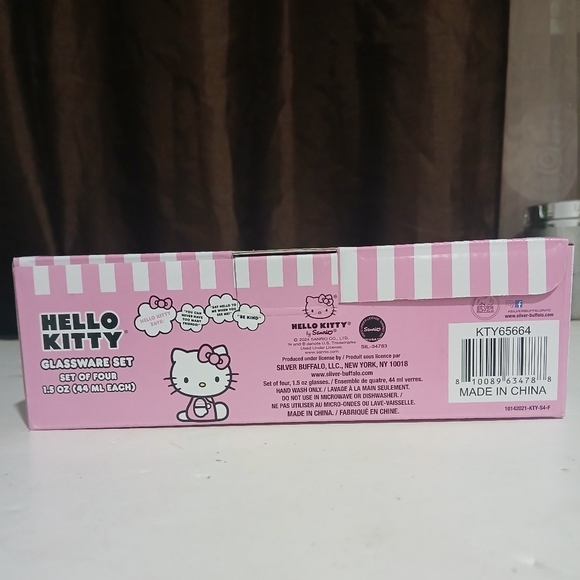 Hello Kitty Shot Glassware Set Of 4 ~ 1.5oz Each (NEW) - Picture 8 of 10